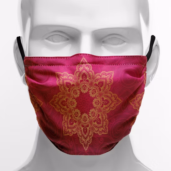 Masque en tissu de coton lavable imprimé personnalisé bonne année 2021, Anti-respirant